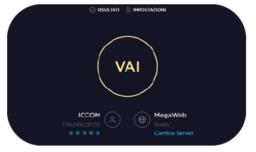 La procedura di Speedtest, ICCOM